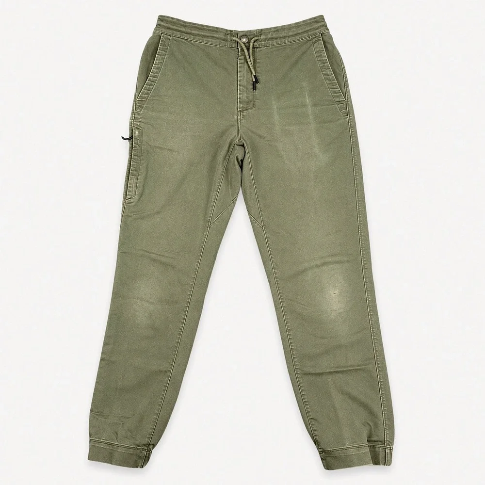 Patagonia Twill Traveler Pants Men's S Industrial Green Stretch Organic Cotton